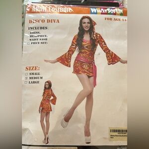 Disco Diva Costume - Red and Orange